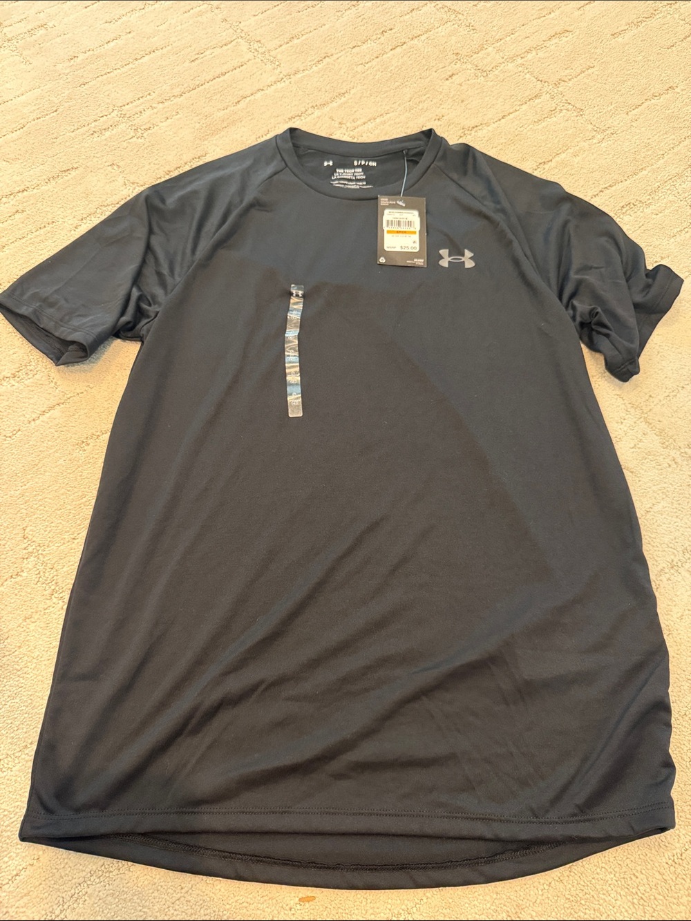 Under Armour Men's Black Short-Sleeve Training Tee - NWT - Small